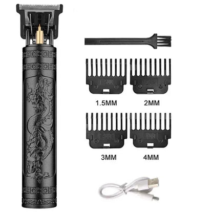 Cordless Hair Trimmer Vintage Hair Clipper USB Fast Charging Hair Cutting Machine Electric Shaver Barber Professional Barber
