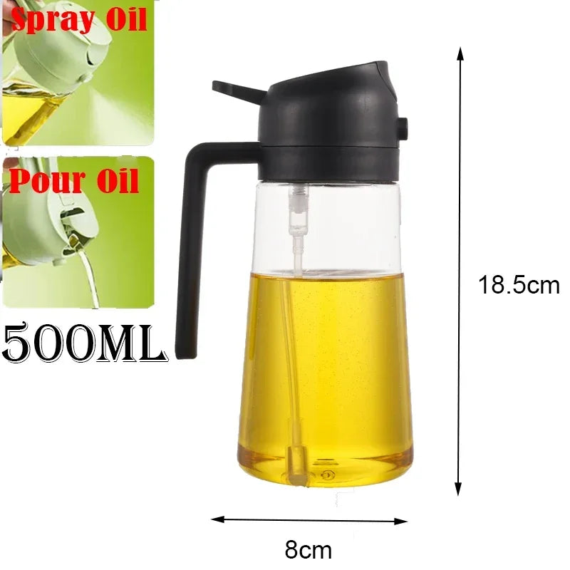 200/300/500ml Oil Spray Bottle BBQ Cooking Olive Oil Sprayer Plastic Baking Oil Spray Empty Bottle Vinegar Bottle Or  Oil brush