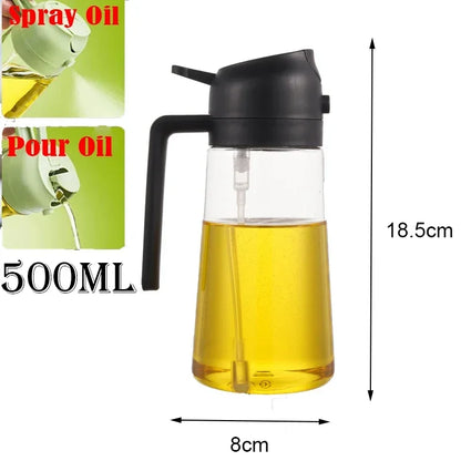 200/300/500ml Oil Spray Bottle BBQ Cooking Olive Oil Sprayer Plastic Baking Oil Spray Empty Bottle Vinegar Bottle Or  Oil brush