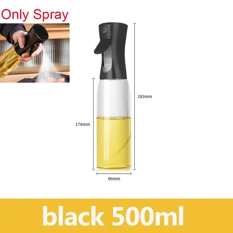 200/300/500ml Oil Spray Bottle BBQ Cooking Olive Oil Sprayer Plastic Baking Oil Spray Empty Bottle Vinegar Bottle Or  Oil brush