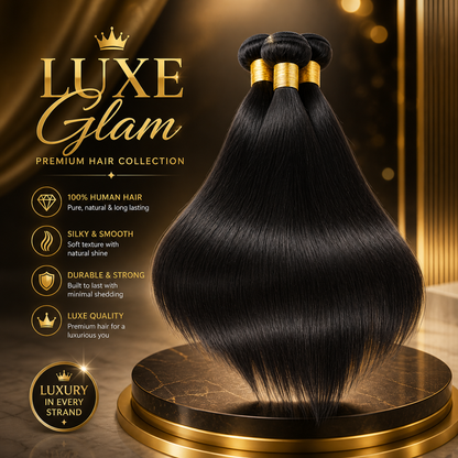 Unprocessed Brazilian Straight Human Hair Bundles Natural Color Raw Remy Hair Weave Extensions for Women