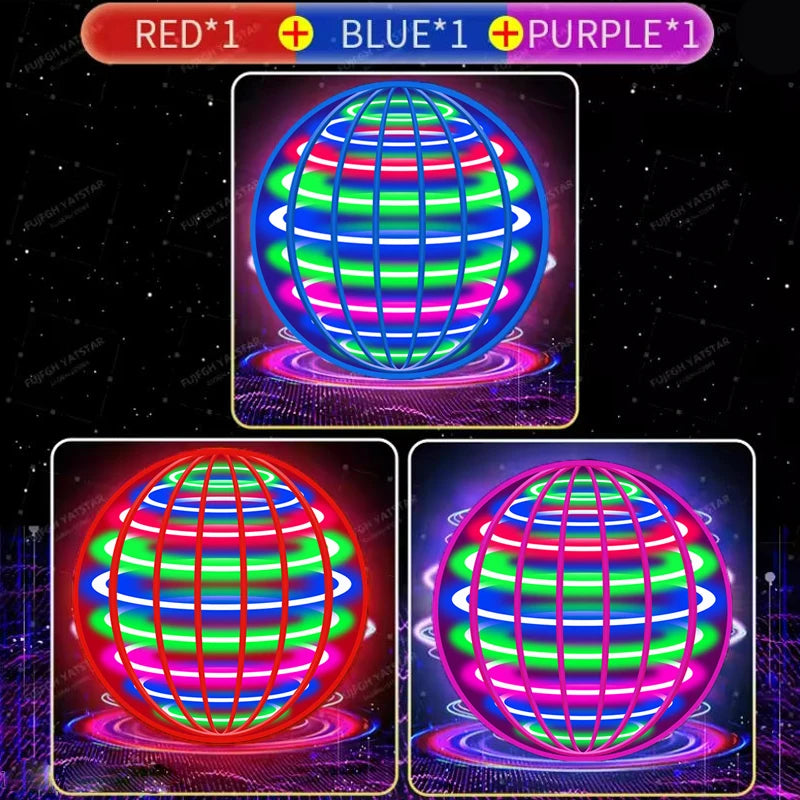 Flying ball, automatic spinning ball, LED dazzling lights, floating magic, fan, UFO flying machine, toy, gift, game, sports ball