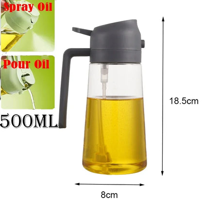 200/300/500ml Oil Spray Bottle BBQ Cooking Olive Oil Sprayer Plastic Baking Oil Spray Empty Bottle Vinegar Bottle Or  Oil brush